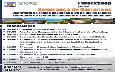 Defesa Civil RJ realiza I Workshop sobre segurança em barragens